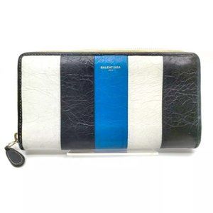 BALENCIAGA Zippy Wallet Multi Color Leather